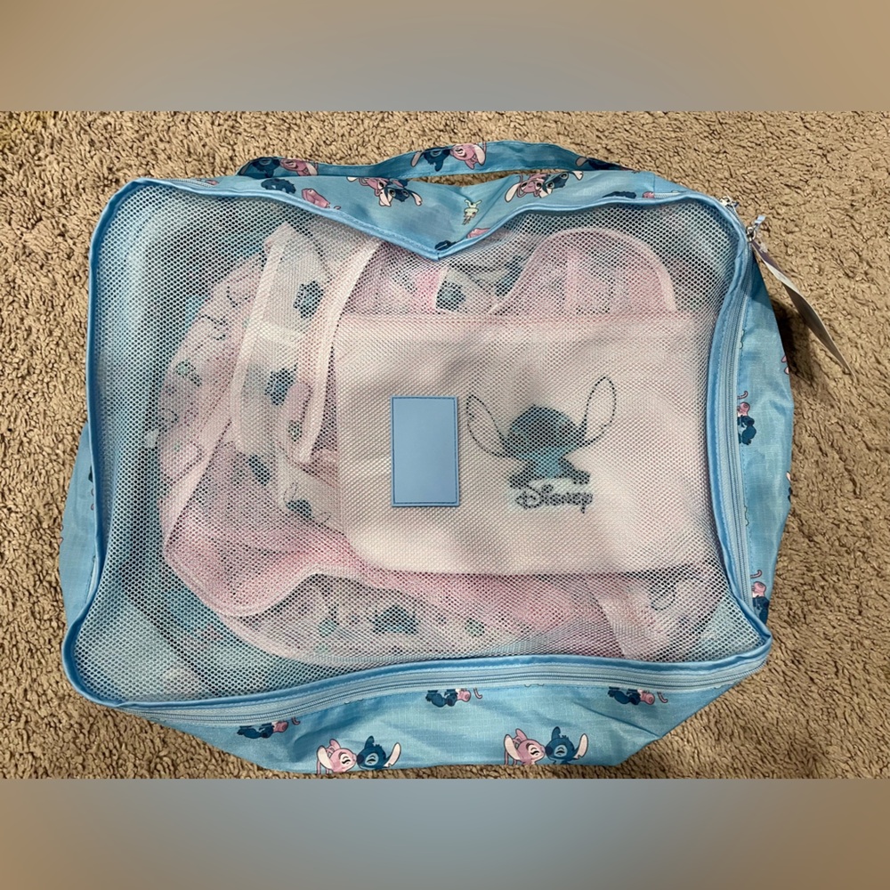 Disney Stitch Pink and Blue Packing Cubes (x5)